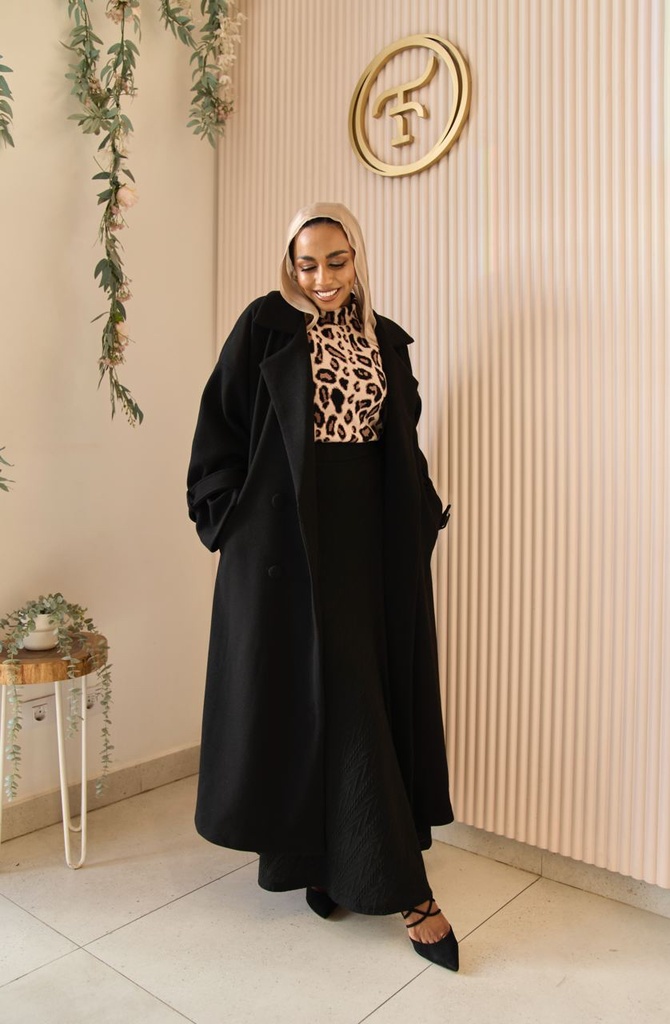 Black Rue Trench Coat