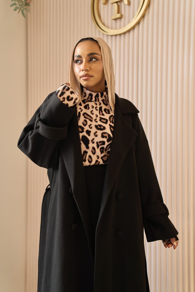 Black Rue Trench Coat