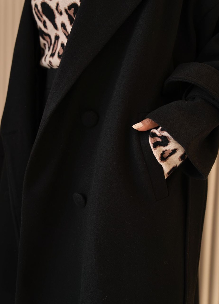 Black Rue Trench Coat