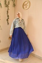 Royal Blue Pleated Skirt