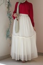 Offwhite Ruched Skirt