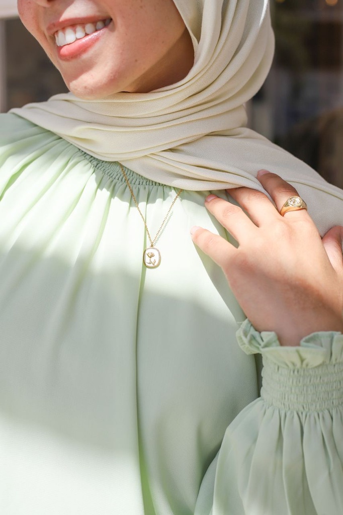 Lime Turtleneck Blouse
