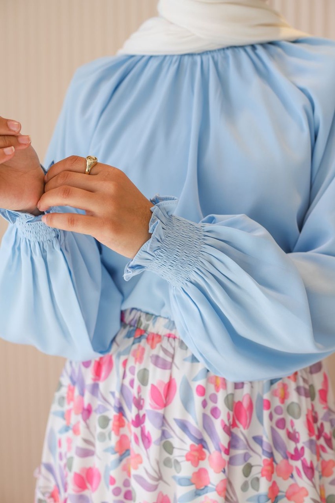 Sky Turtleneck Blouse