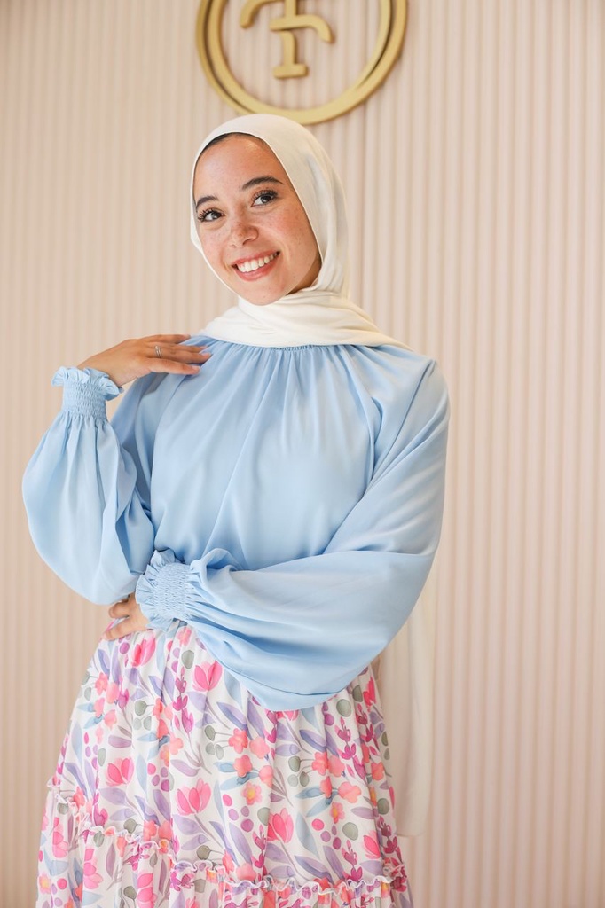Sky Turtleneck Blouse