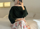 Dark green Solana Blouse