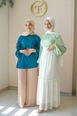 Tan Aura Chiffon Pants 