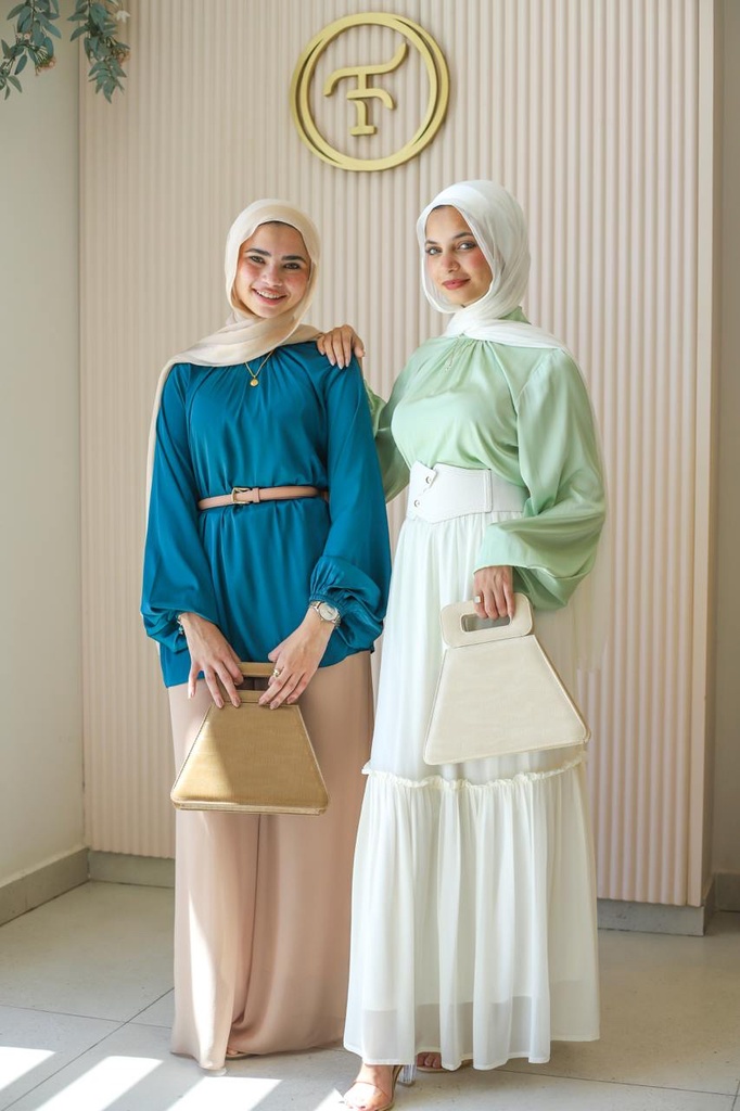 Tan Aura Chiffon Pants 