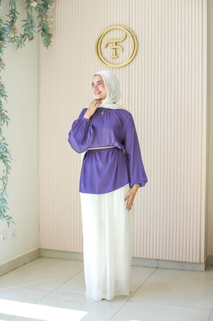Ivory Aura Chiffon Pants