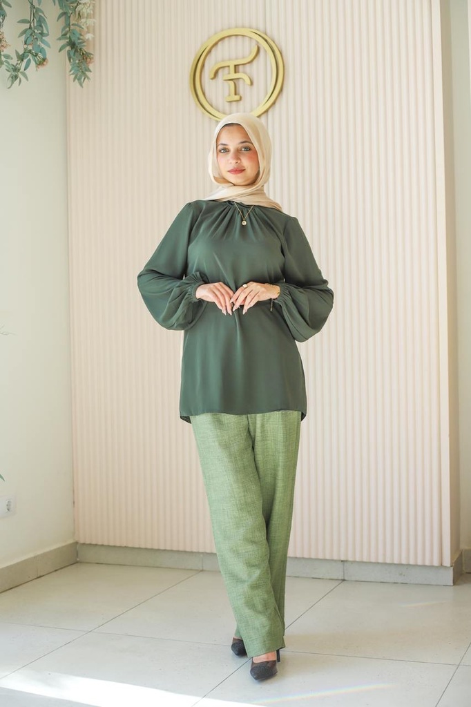 Dark Olive Cathy Blouse