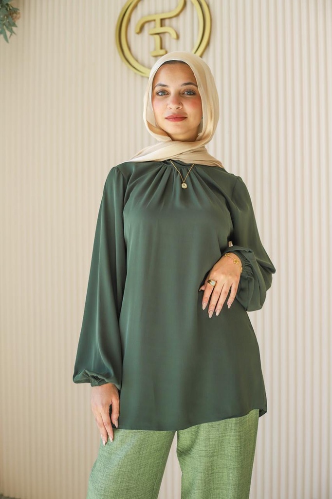 Dark Olive Cathy Blouse