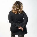 Double Layer Long Fit Long Sleeves Basic T-Shirt- Black  