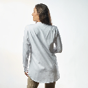 Double Layer Long Fit Long Sleeves Basic T-Shirt- White
