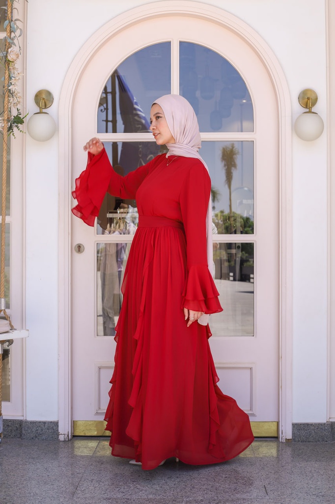 Maroon Belle Dress