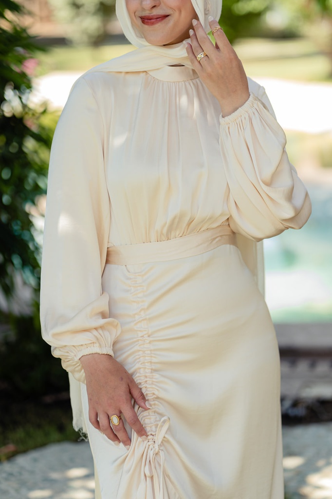 Crème Mural Dress