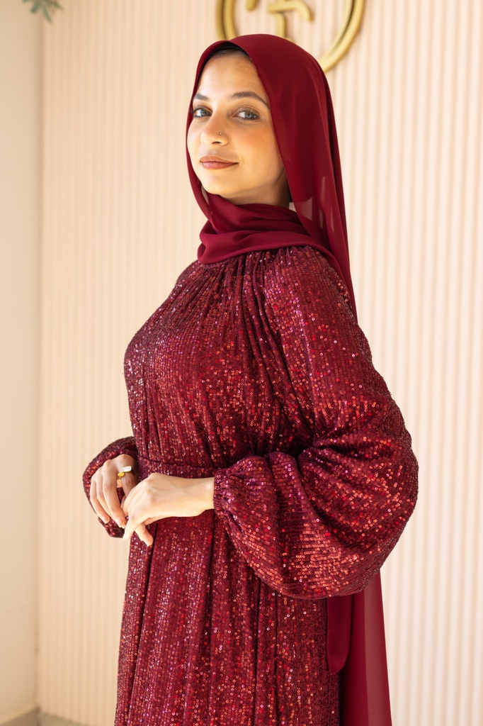 Maroon Bling Bling Dress