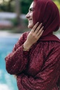 Maroon Bling Bling Dress