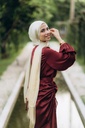 Maroon Mural Dress