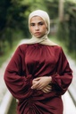 Maroon Mural Dress