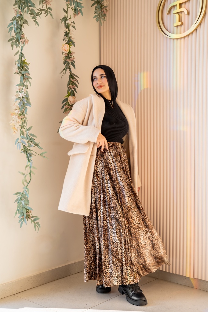 Cheetah Accordion Skirt