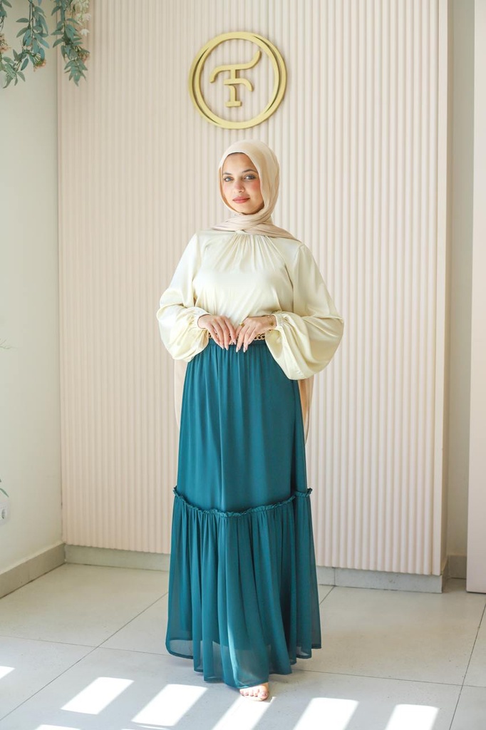 Avocado Ruched Skirt 