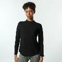 Double Layer Long Sleeves Undershirt-Black