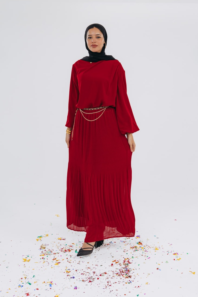 Maroon Tiana Skirt
