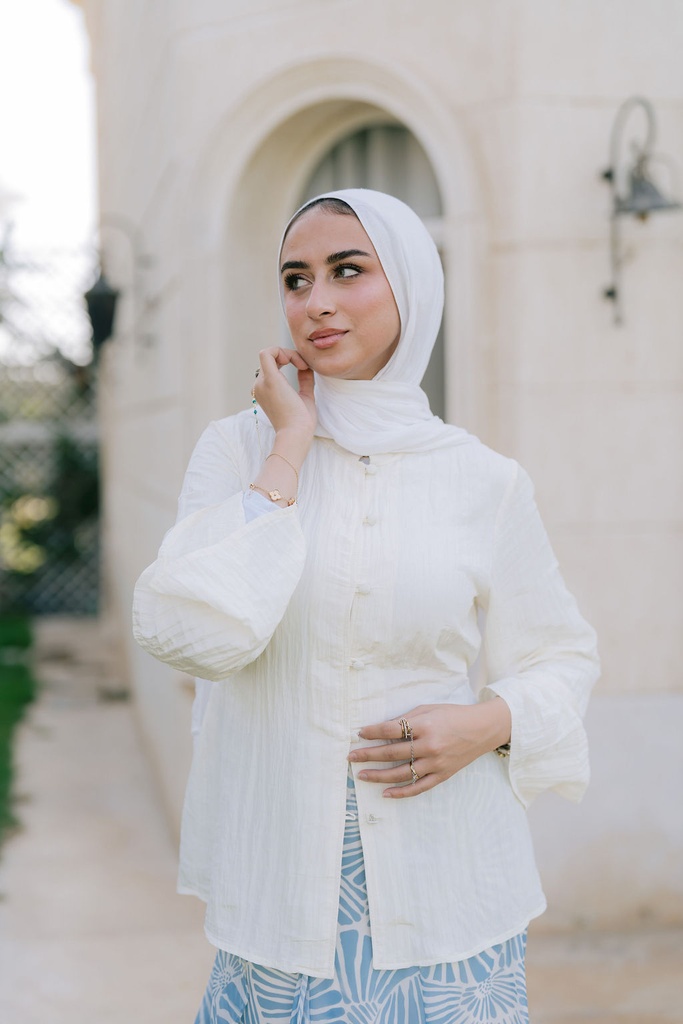 Crème Confetti Blouse 