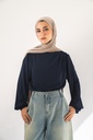 Navy Solana Blouse