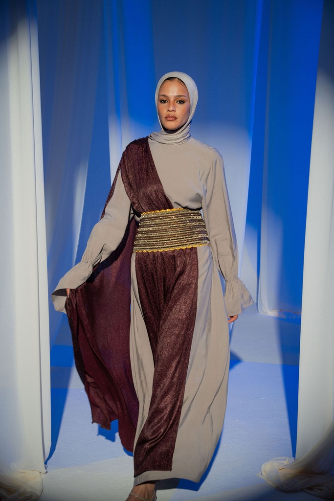 Greige Sham Abaya  