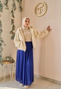 Royal Blue Pleated Skirt