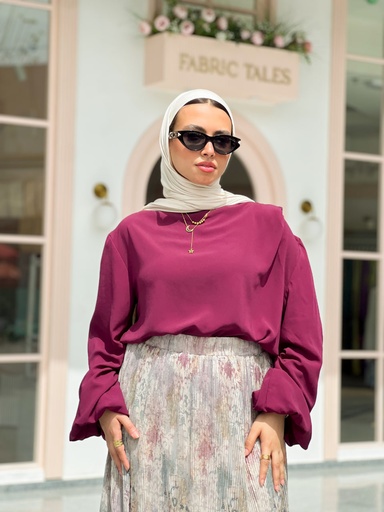 Burgundy Louvre Blouse