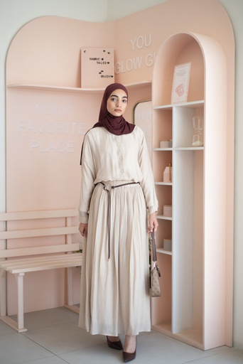 Beige Isla Skirt 