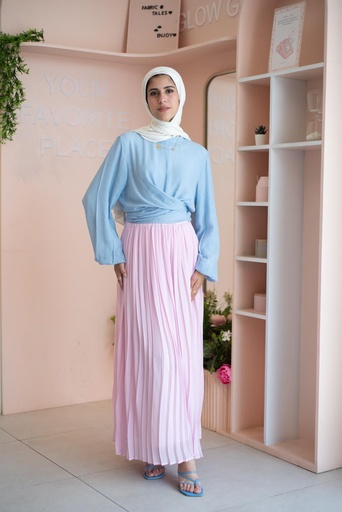 Pink Pleated Skirt 