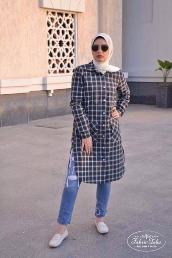 Plaid Long Chemise