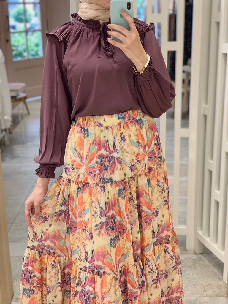 Mauve Ruched Blouse