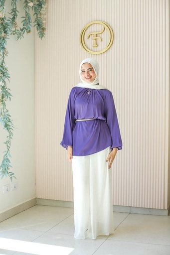 Ivory Aura Chiffon Pants