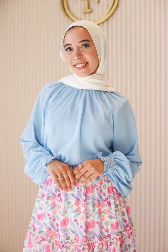 Sky Turtleneck Blouse