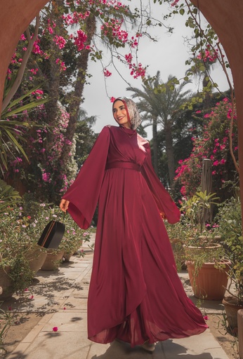 Maroon Rasario Dress