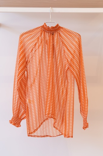 Scale Turtlneck Blouse