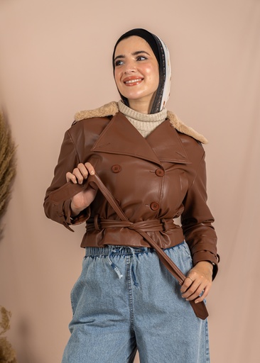 Camel Amber Faux Jacket