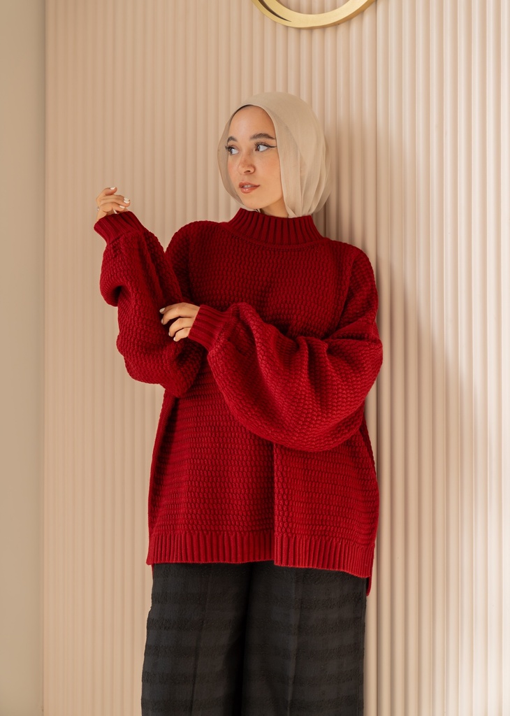 Maroon Mazie Pullover