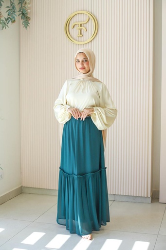 Avocado Ruched Skirt 