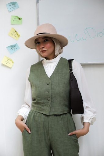 Olive Banker Vest