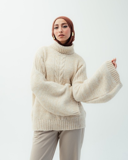 Beige Cozy Puff